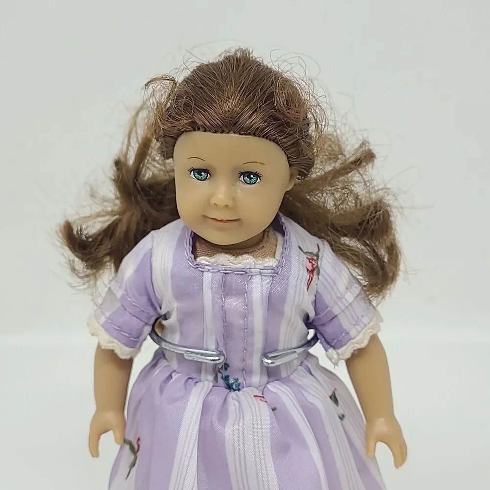 American Girl FELICITY Classic MINI 6” Doll  Painted Eyes Purple Dress Complete